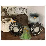 Pots, lights, decor