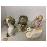 Vntg Porcelain Decor, Birds, Baby