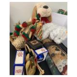 Christmas mats, stuffed toys, misc decor