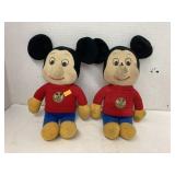 Vntg Micky Mouse plush dolls