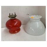 Lamp and glass globe