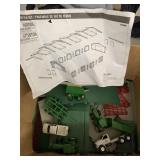 Farm toy play set and John Deere vehicles