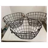 3cnt Metal Baskets, missing handles