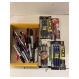 Pens and sharpies