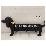 Cast iron Dacshund key holder