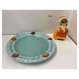 Girl Scout cookies platter & fall ceramic decor
