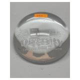 GM dome-shaped clear glass or crystal paperweight