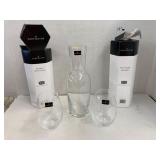 Dartington decanter & stemless wine glasses