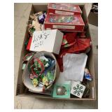 Large box of Christmas decor