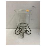 Metal & glass candle holder