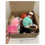 Box of stuffed toys