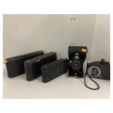 Antique 4 Cameras and 1 Video, Bell & Howell,