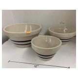 3 pcs Nesting Bowls, Robinson Ransbottom Pottery