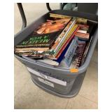 Smaller tote of cookbooks