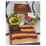 Vintage Lot w/ Jewelry Box, Magnets, Misc