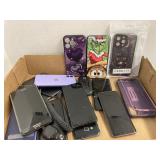 Assorted phones & cases