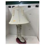 Resin Cowboy boot lamp