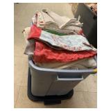 Tote of towels and Misc