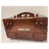 Mini Wooden Singer Sewing Box