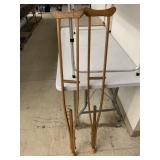 Vntg Wooden Crutches