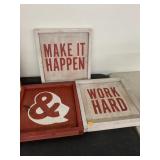 3cnt wooden signs
