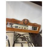 Horseshoe Mirror & Metal Bear Decor