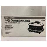 4 Qt Oblong Slow Cooker w Griddle