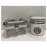 Starbucks coffee container and travel case