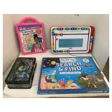Fisher price writing pad, Barbie Dress Up, misc