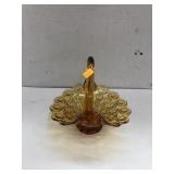 Amber Glass Basket