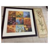 Orchid picture and glass framed floral picture