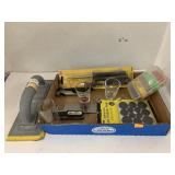 Misc Box, Soldering Iron, Hand Sander, shot