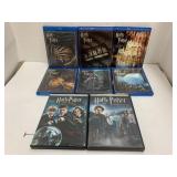 8 Harry Potter Movies, DVD and BLU RAY