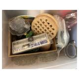 Box of decor, watch, misc