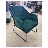 Green Accent Chair w/ Metal Frame