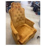 Mustard-Gold High Back Arm Chair