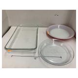 Baking Dish and 2 Pie Plates, Pyrex