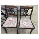 2 Antique Lyre Back Side Chair