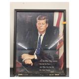 Framed JFK picture w/ saying