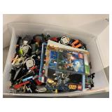 Plastic Drawer of legos, Instruction Manuals,