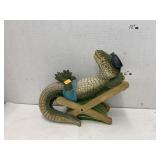 Resin relaxing gator figure