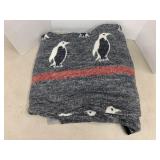 Penguin Sweater Blanket, two Sided, Binding