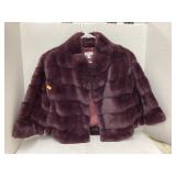 Faux fur cape