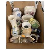 Vntg vases, dishes, & pots