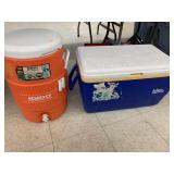 Igloo cooler and drink dispenser