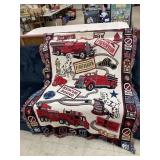 Firefighter woven blanket