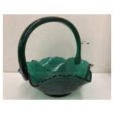 Green Glass Basket