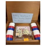Vintage Wooden Dice & Poker Chip Box