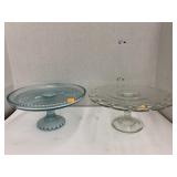 2 Cake Service Plates