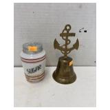 Brass bell & Vntg sugar shaker